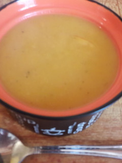 A picture of My carrot and coriander soup.
