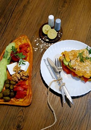 عکسی از دستور لقمه رژیمی تخم مرغ و جو دوسر پرک