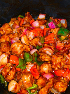 A picture of Sweet sour chicken sauce 😋.