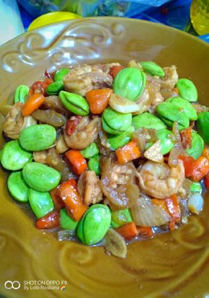 Foto resep Udang siram pete