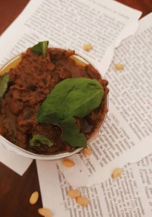 Une photo de Crème d'aubergine grillée