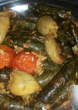 صورة لوصفة دولمه ورق عنب حامض حلو