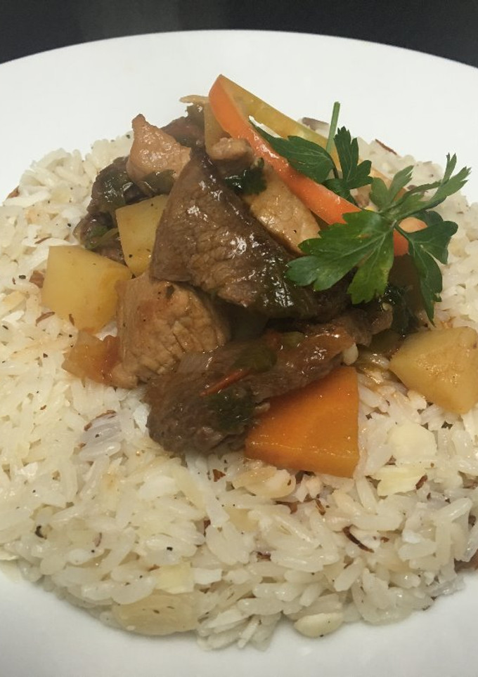 Una foto de Goulash a la hungara