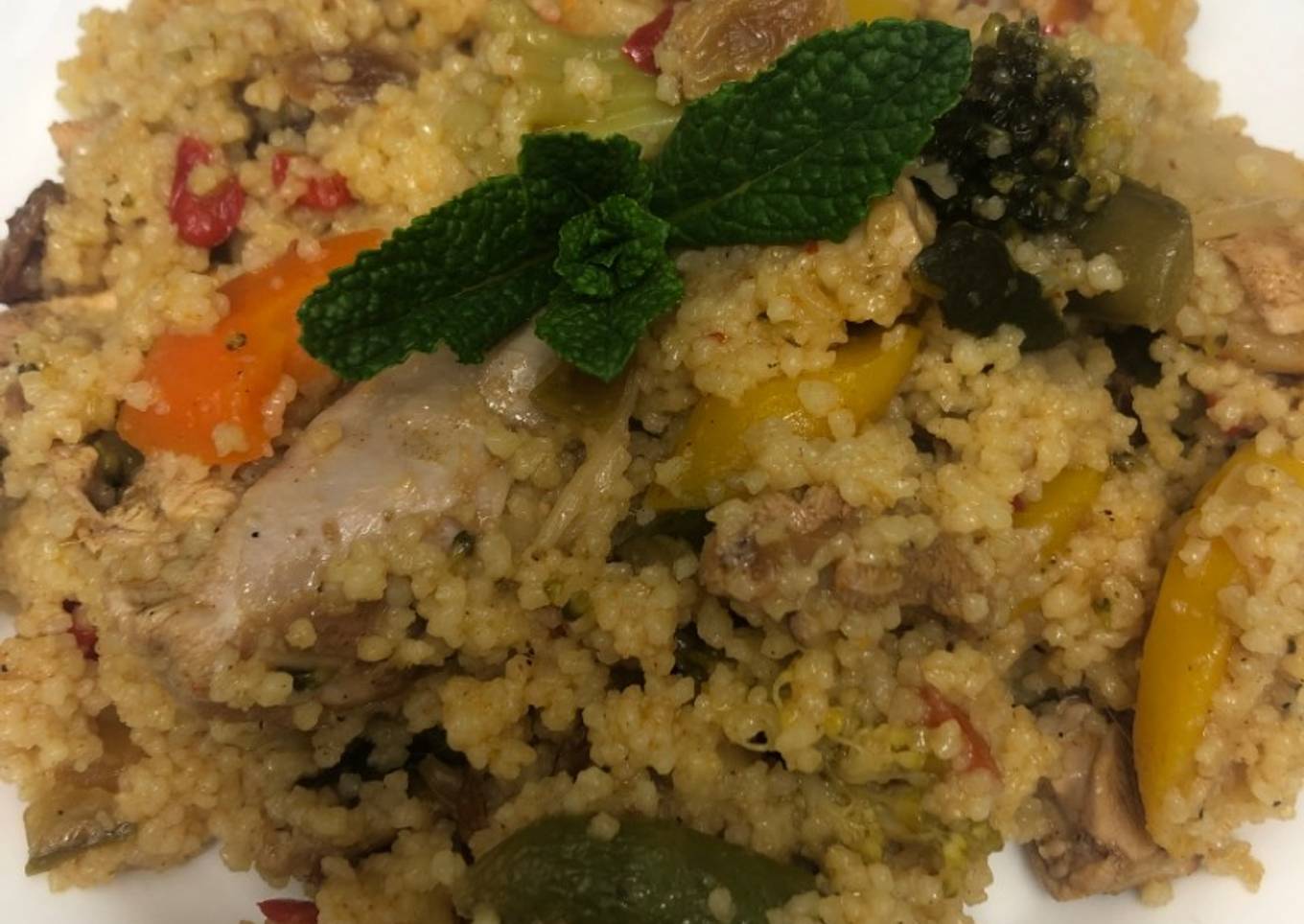 383. Cuscús de wok de verduras y pollo