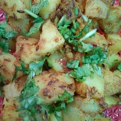 A picture of Jeera aloo.