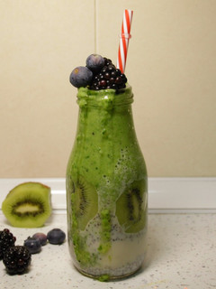 Una foto de Smoothie vegano de kiwi con chía