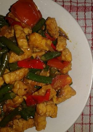 Foto resep Tumis tempe kacang panjang