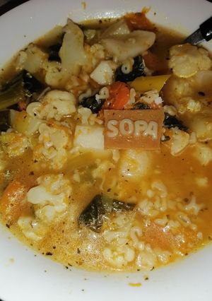 Una foto de Sopa de verduras