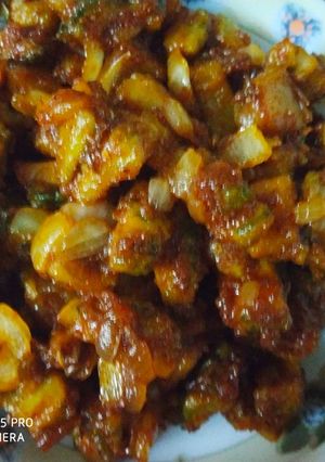 A picture of Bitter gourd (karela) #veg green #golden apron.