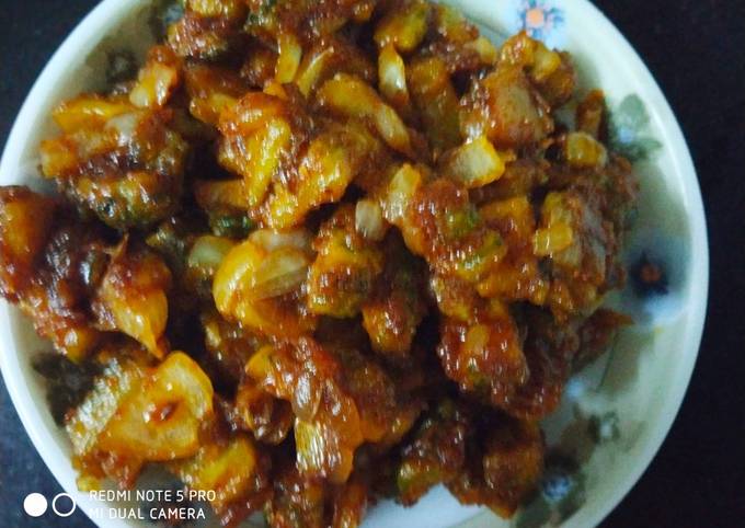 Recipe of Delicious Bitter gourd (karela) #veg green #golden apron