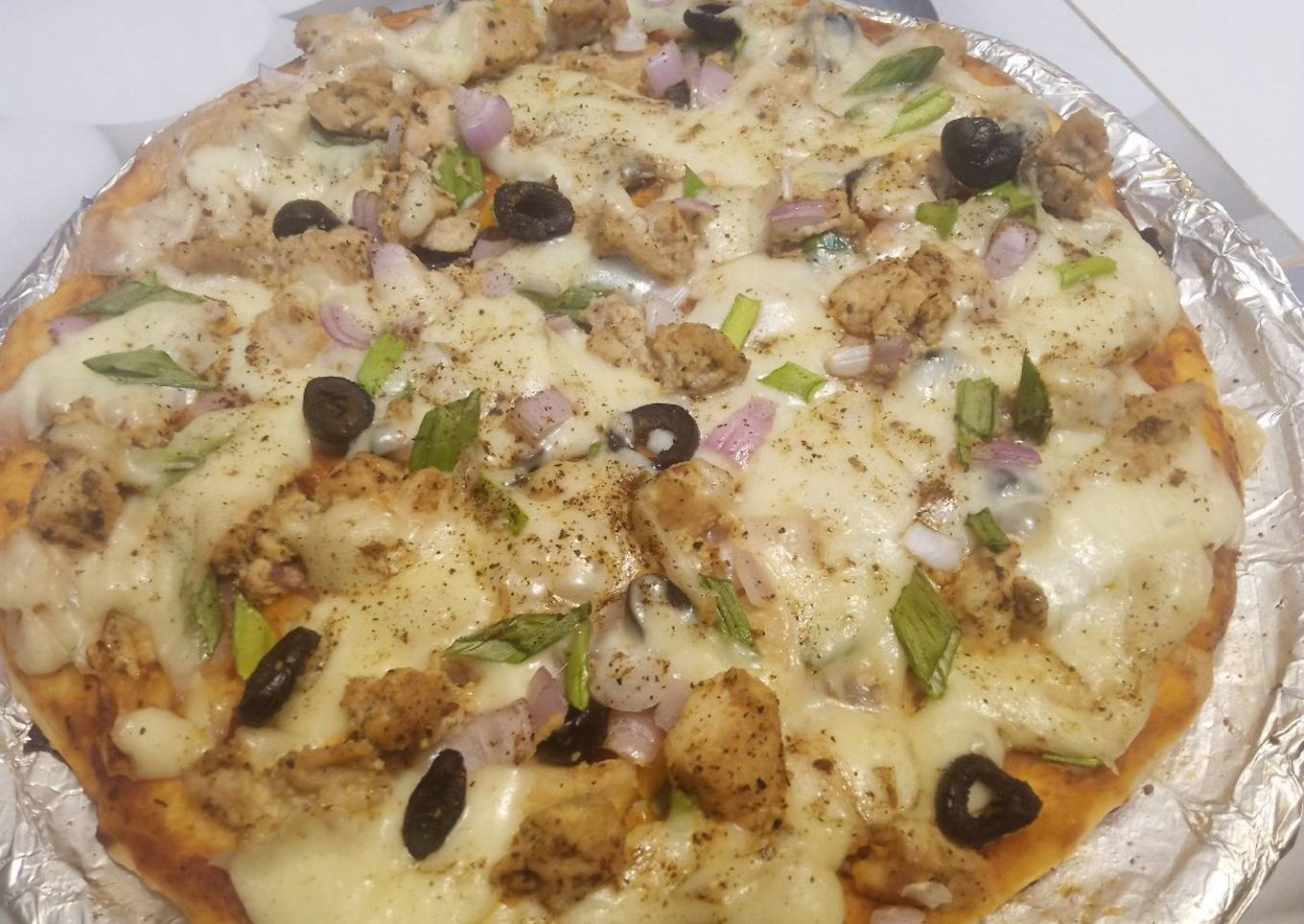 Ginger malai boti pizza ππ