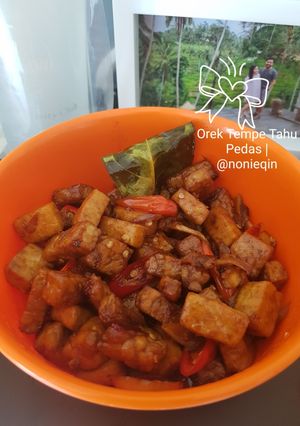 Foto resep Orek Tempe Tahu Pedas