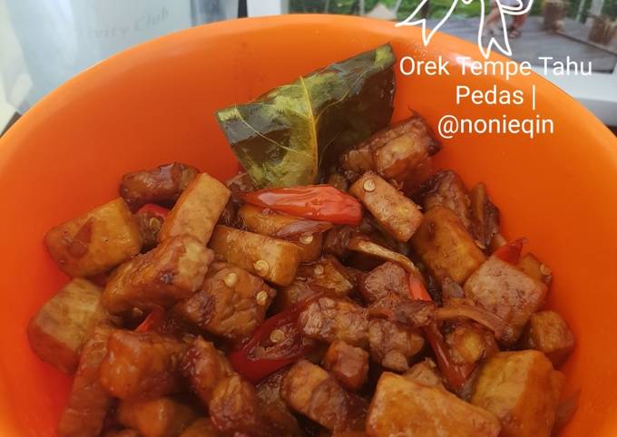 Orek Tempe Tahu Pedas