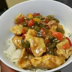 A picture of Chicken breasts stew.