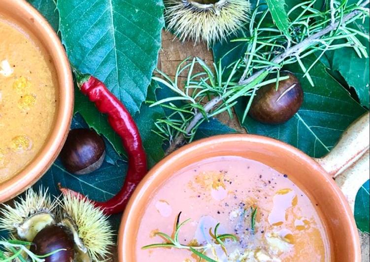 Simple Way to Make Veloce Vellutata di zucca e castagne al Profumo di rosmarino