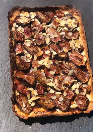 Une photo de Tarte aux figues fleurs