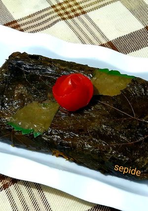 عکسی از دستور دلمه برگ قالبی