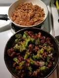 General tso's chicken and fried rice