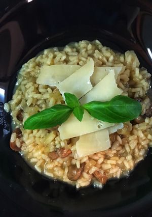 Φωτογραφία της συνταγής Risotto aux champignons et huile de truffe (Ριζότο με μανιτάρια και λάδι τρούφας)