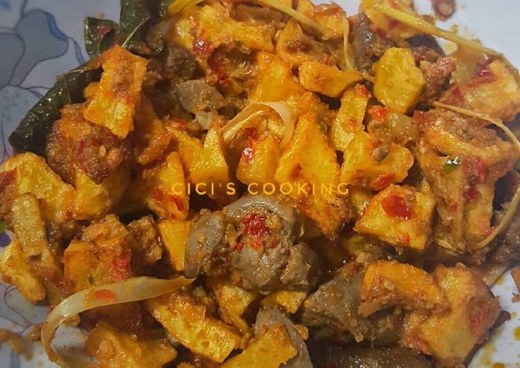 Sambal Goreng Ati Ampela Kentang