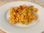 Una foto de quinoa en salsa de soja
