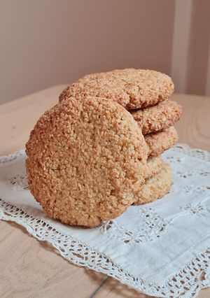 Una foto de Galletas de coco y naranja 🥥 🍊 con base de avena 🥣
