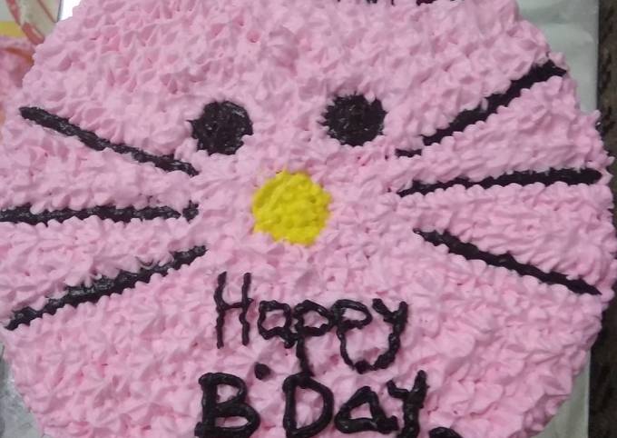 Langkah Mudah untuk Menyiapkan Hello Kitty B'Day isi brownies ala Amanda, Lezat Sekali