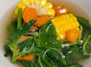 Gambar sayur bening bayam kencur