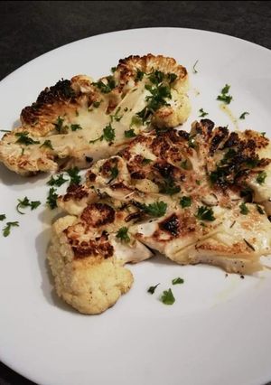 Une photo de Steak de choux fleur