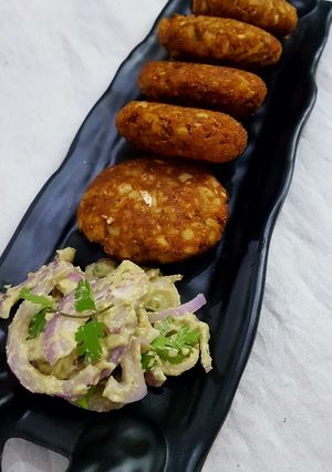A picture of Stuffed Jackfruit Kebab.