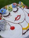 Tort cu cremă de ciocolată și unt de arahide