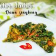 Telur dadar daun singkong