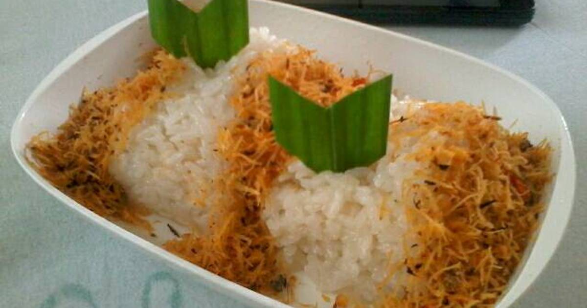 Resep Ketan+Serundeng Tongkol Pedas oleh Mrs.Bara Lim