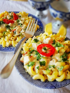 A picture of White Sauce Pasta.