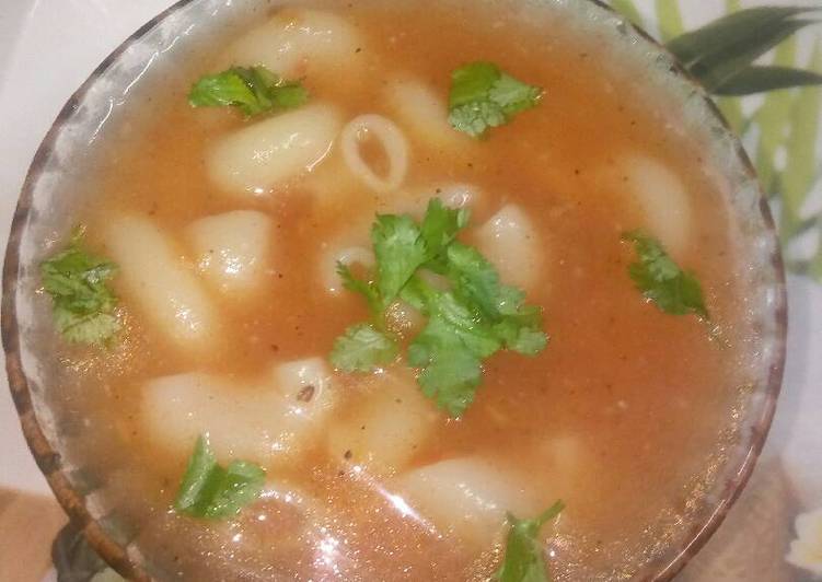Tasty And Delicious of Tomato macaroni soup