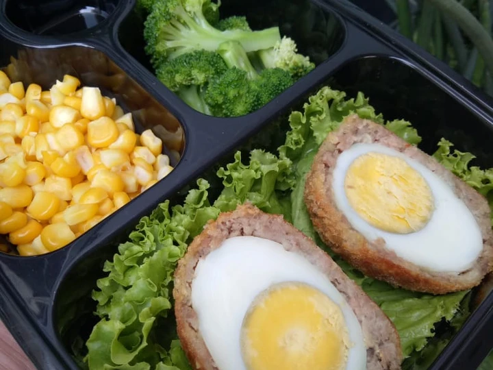 Langkah Mudah untuk Membikin Resep  Scotch egg ! (non msg)- bisa untuk menu diet dan MPASI anak :) yang Sempurna, Lezat Sekali
