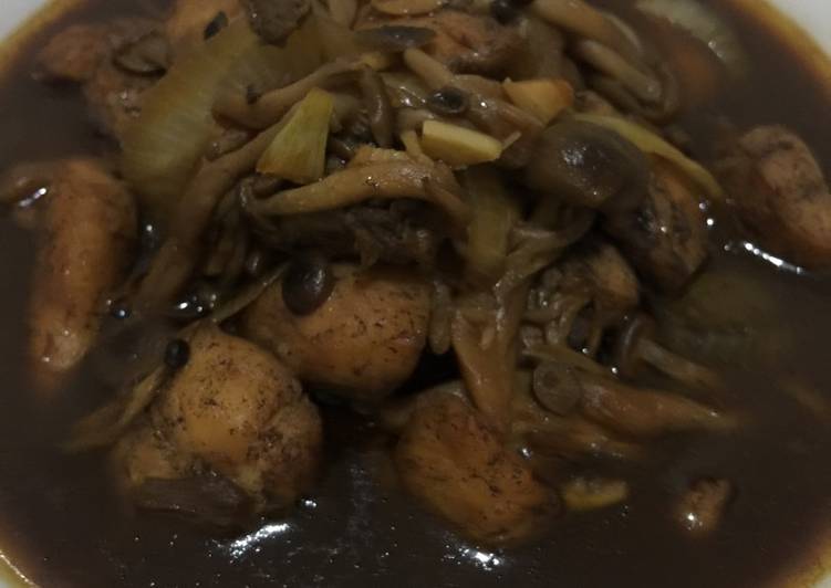 Ayam Jamur Shimeji Saus Mentega (Homemade)
