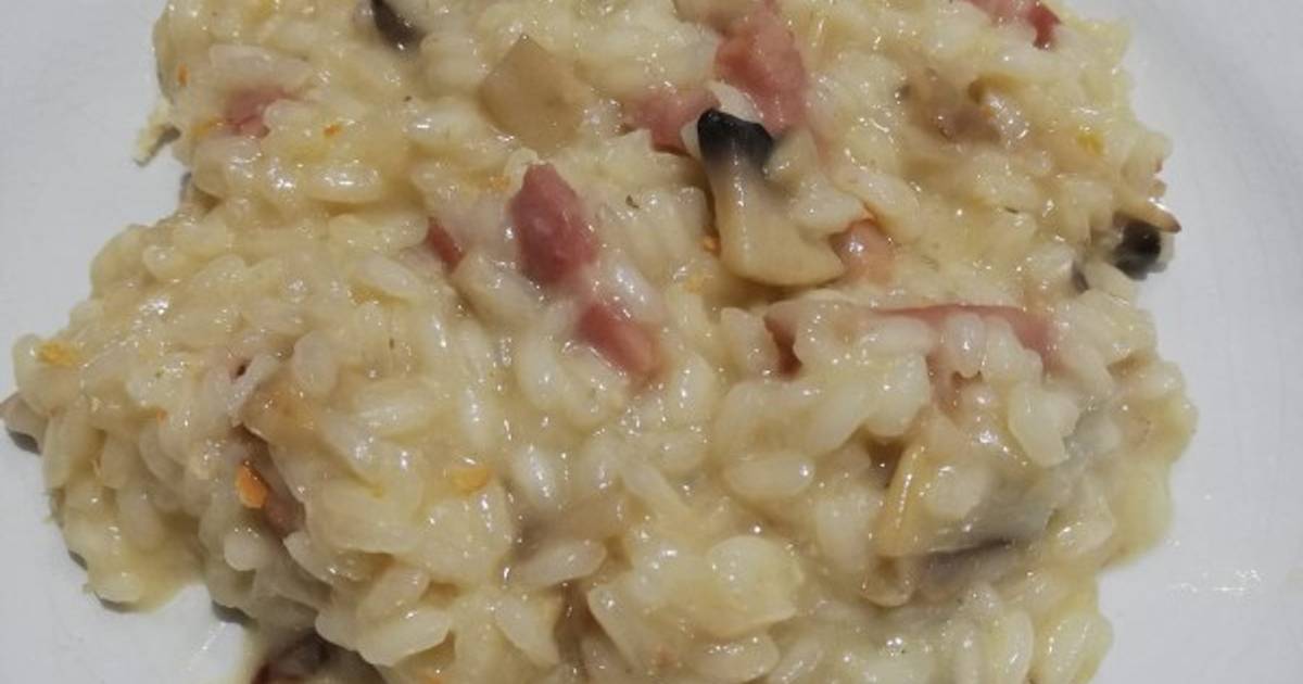 Risotto de setas y bacon Receta de Ana y Álvaro Cocinan Cookpad