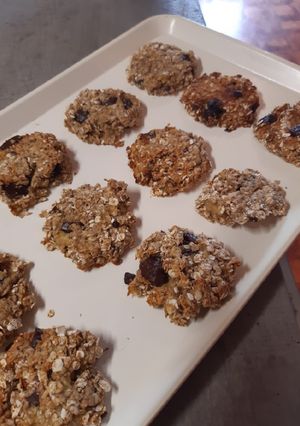 Une photo de Cookie banane choco healthy