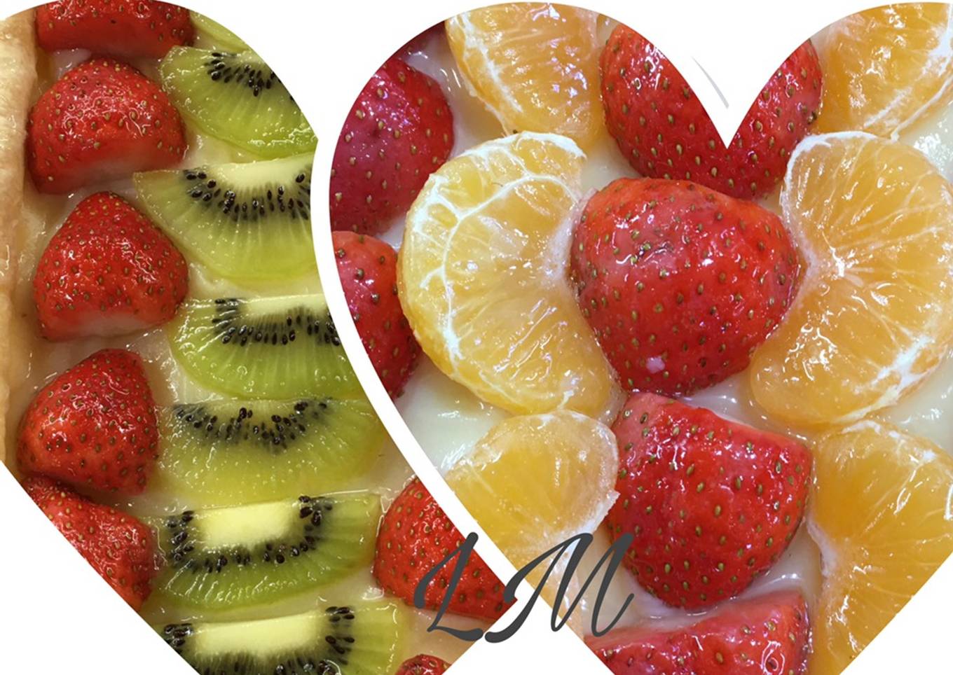 Tarta de hojaldre con frutas y crema pastelera