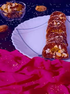 A picture of Dry fruits and dates burfi.