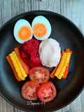 Mashed Taro n Beetroot |Talas merah putih | sarapan sehat