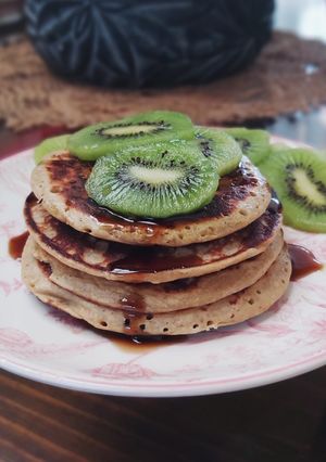 Una foto de Hotcakes de avena y plátano