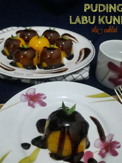 Foto resep Puding Labu Kuning Vla Coklat
