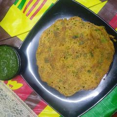 A picture of Basan payaj patti ke chilla.