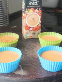 Una foto de Flan de gazpacho