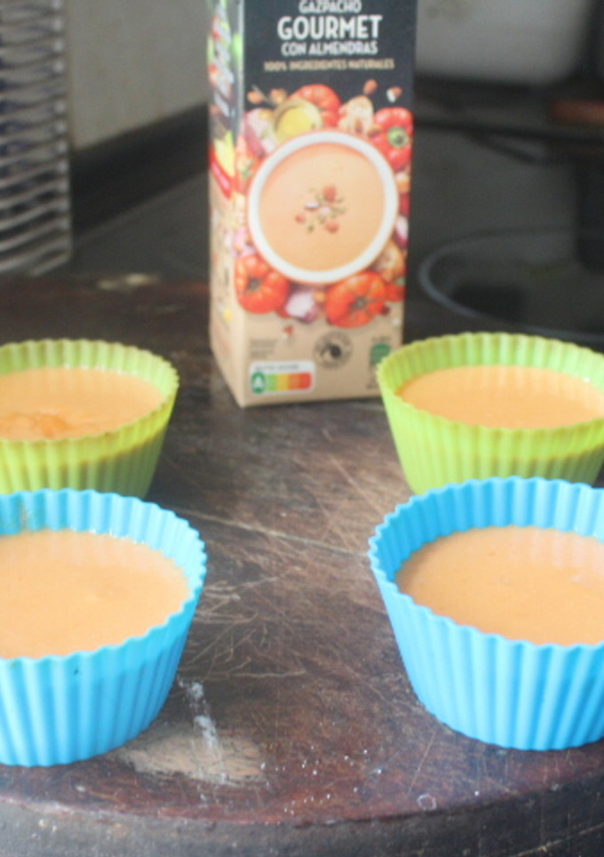 Una foto de Flan de gazpacho