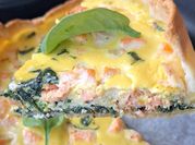 Une photo de quiche aux epinards