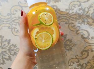 Hình của món Detox cam chanh hạt chia.