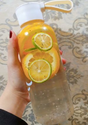 Hình của món Detox cam chanh hạt chia.